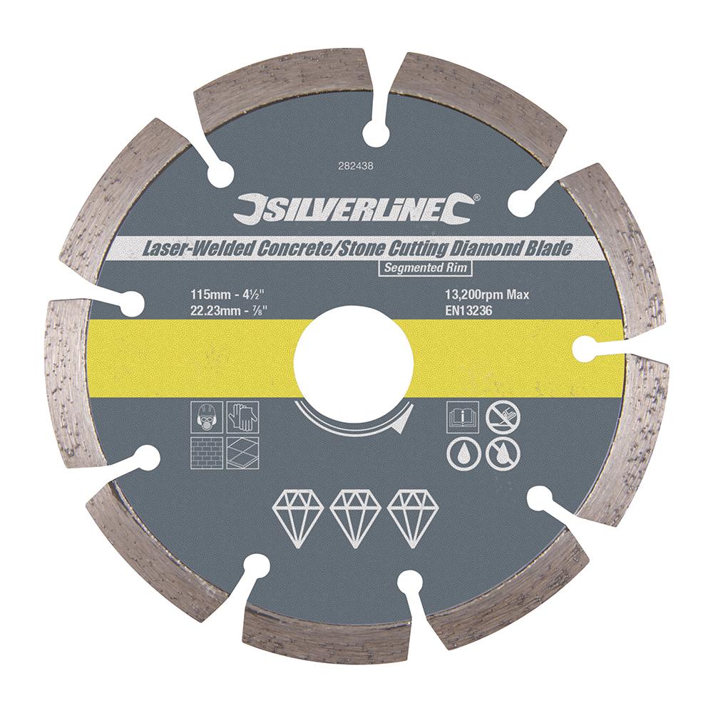 282438 Lama Disco Diamantata Saldatura A Laser Per Taglio Cemento E Pietra 115 X 22,23 Mm Segmentato - Foto 1