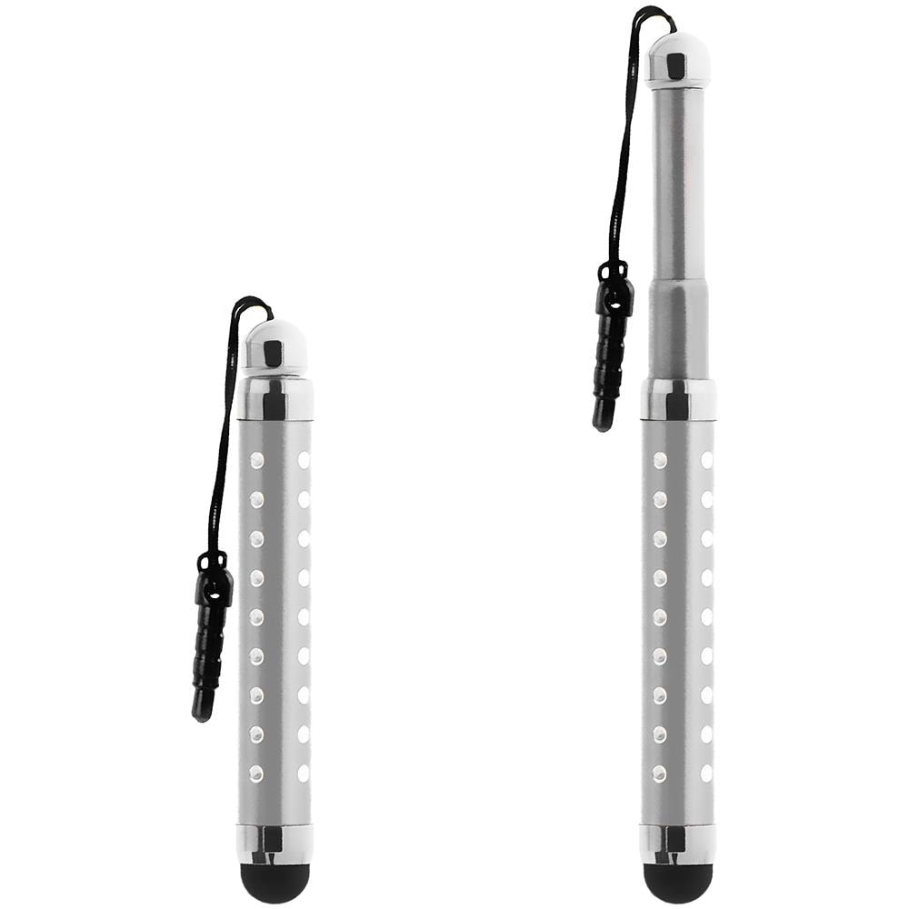 Penna Digitale Touchscreen Alluminio Argentata + Presa Jack 3.5 Mm - Foto 1