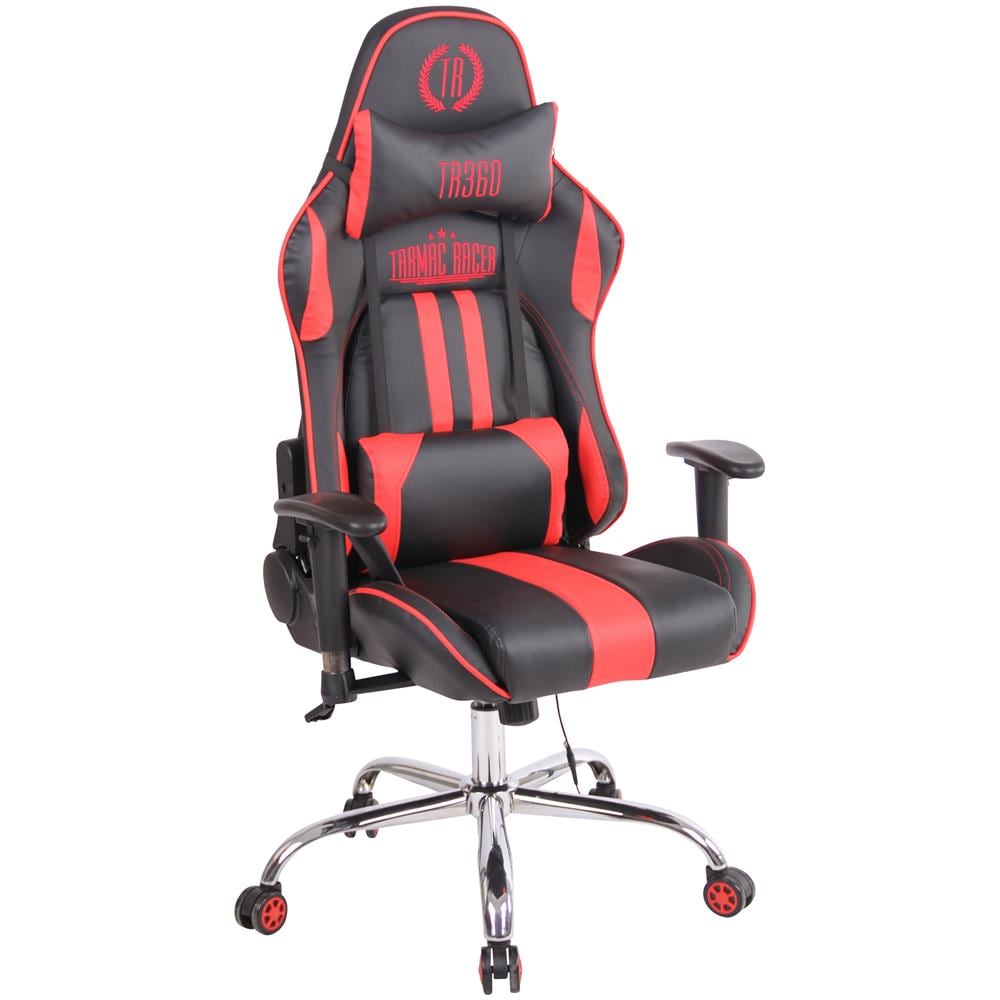 Sedia Ufficio Massaggiante E Riscaldata Limit XM in Similpelle I Poltrona Racing Scrivania Schienale Reclinabile I Poltrona Relax Gamer Nero / Rosso - Foto 1