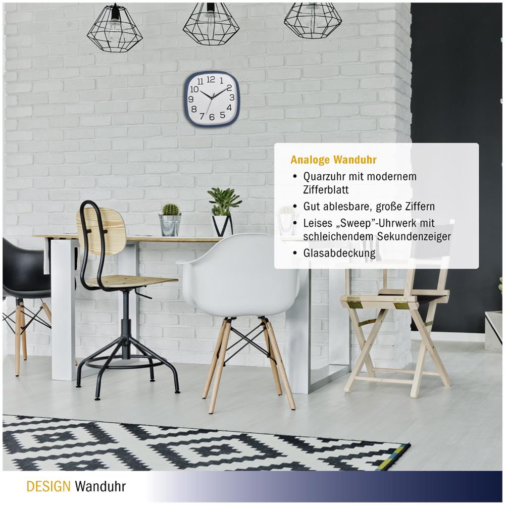 TFA 60.3053.06 Analoge Wanduhr taubenblau - Foto 3