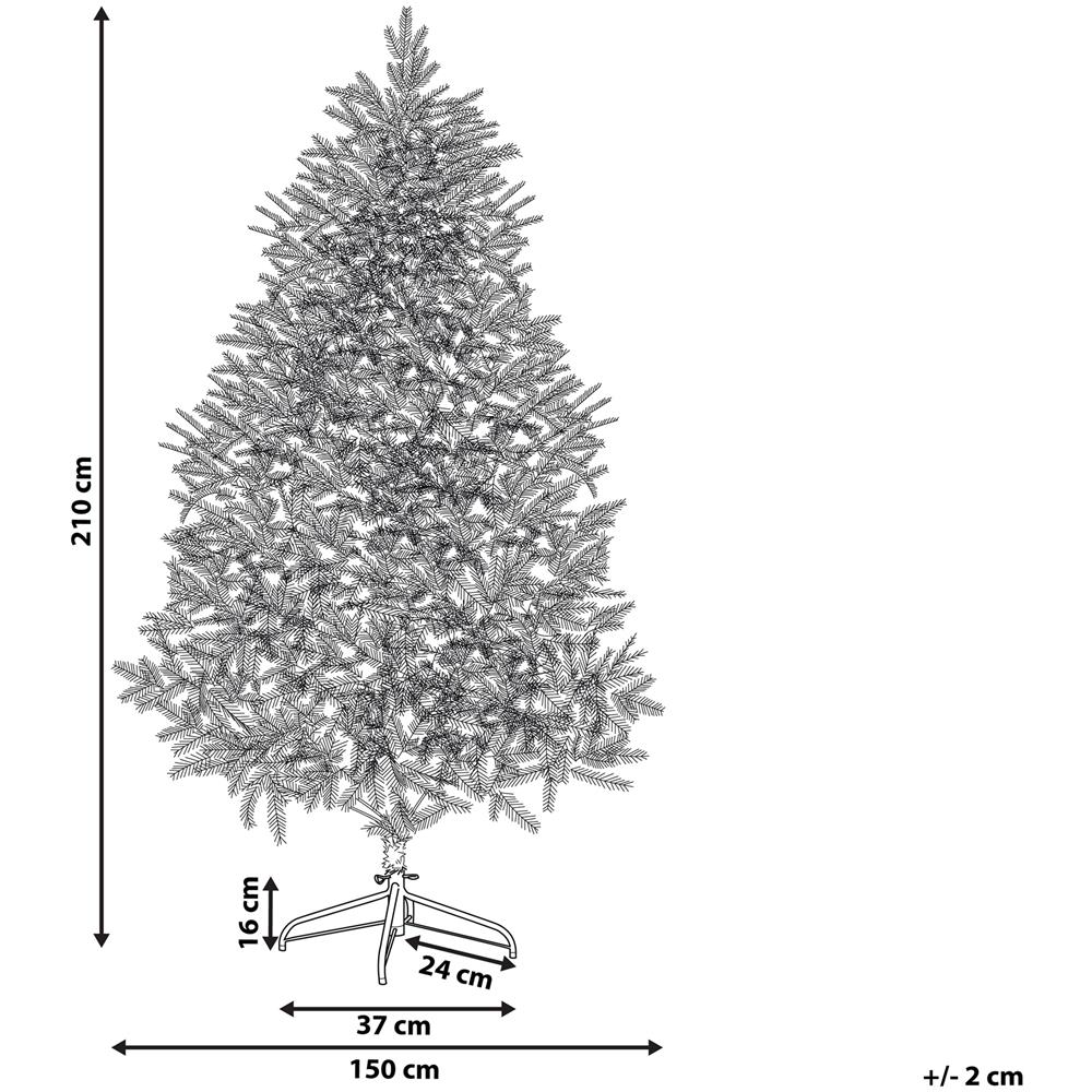 Albero Di Natale Artificiale Ricoperto Di Neve 210 Cm Bianco Bassie - Foto 2