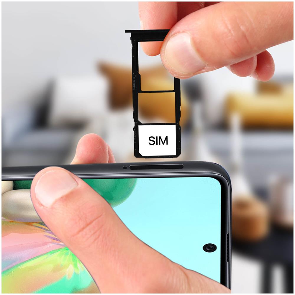 Slot Sostitutivo Scheda Samsung Galaxy A71 2x Nano Sim E Micro Sd Nero - Foto 2