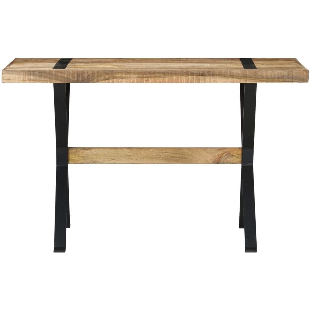 Tavolo Da Pranzo 120x60x76 Cm In Legno Di Mango Grezzo - Foto 2