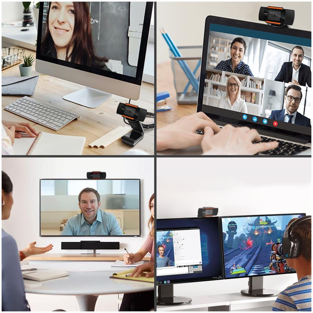 Webcam Usb Full Hd 1080p Microfono Angolo 120° Linq Nera - Foto 2