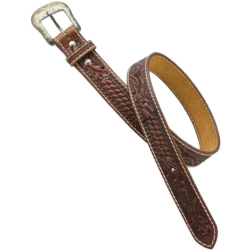 Cintura Western Pool's In Cuoio Con Lavorazione Mix 40"" - Foto 1