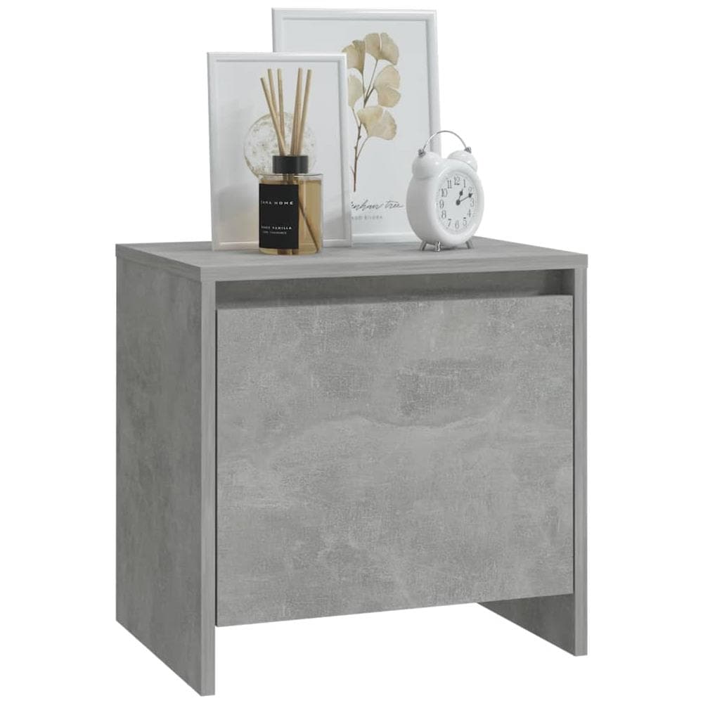 Comodino Grigio Cemento 45x34x44,5 cm in Truciolato - Foto 3