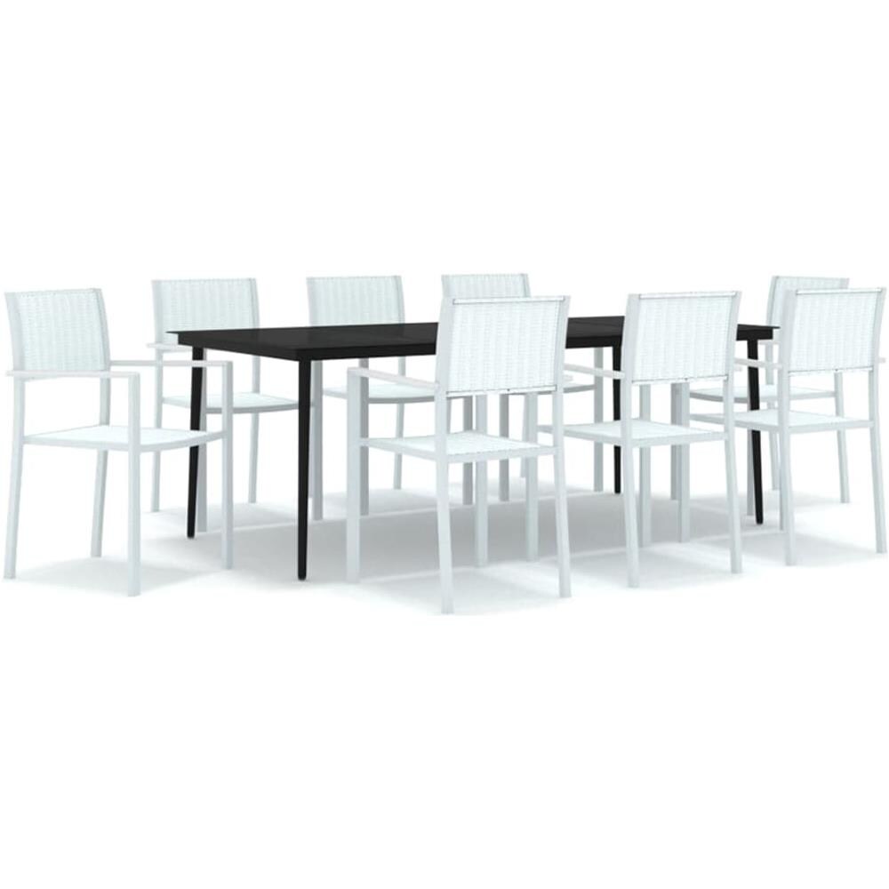 Set Da Pranzo Da Giardino 9 Pz Bianco - Foto 2