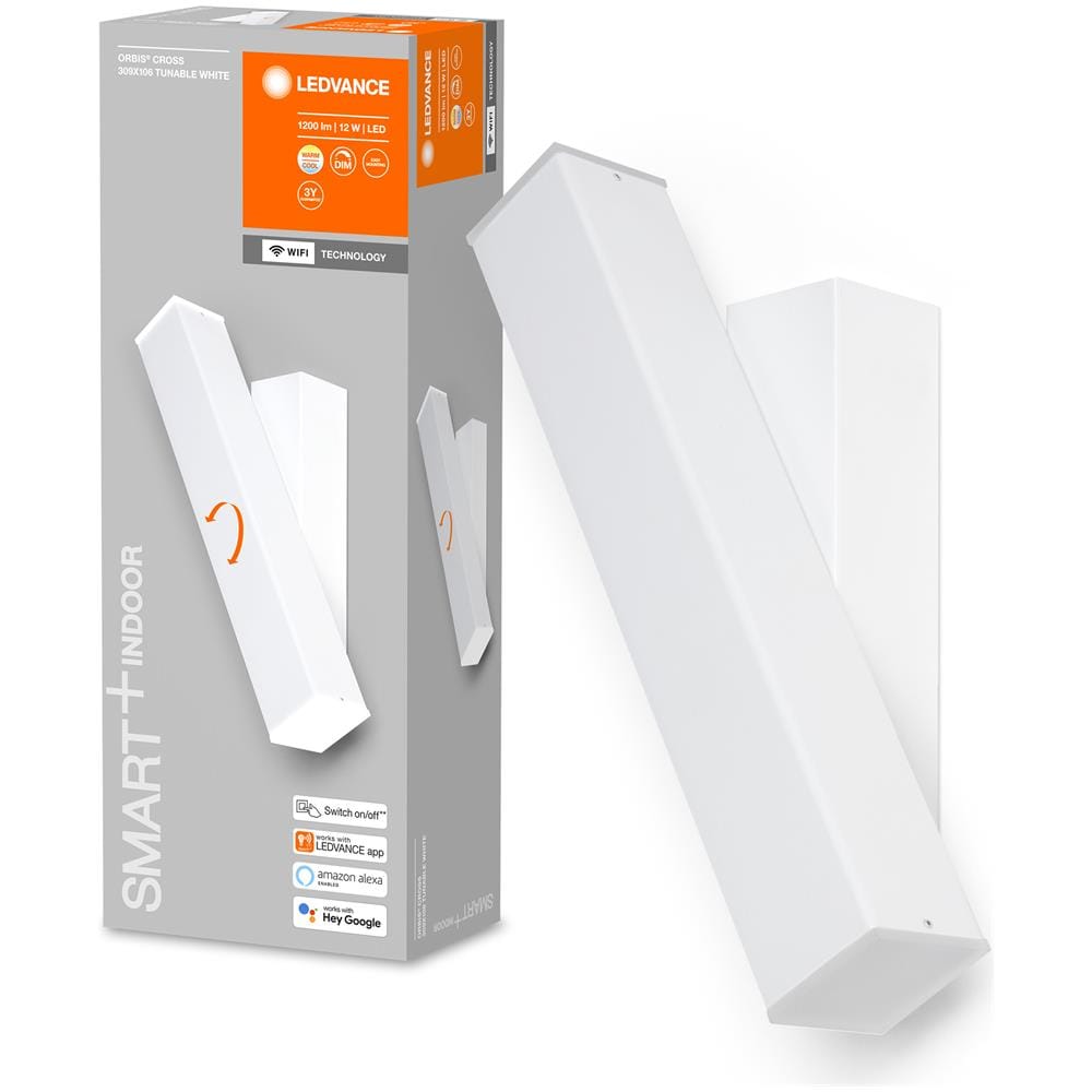 Aplique Da Parete Led Regolabile 12w Smart+ Wifi Orbis Cross Ledvance 4058075573994 Bianco 106x50x309 Mm Pc - Foto 4