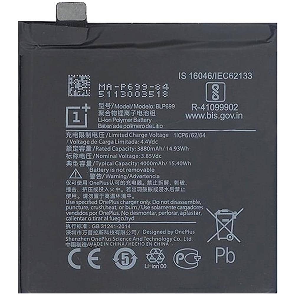 Batteria Pila Di Ricambio Originale Blp699 Oneplus 7 Pro Gm1911 - Foto 1