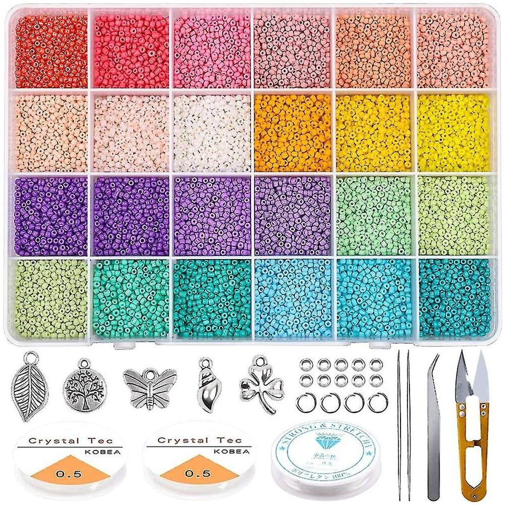 3300 Perline Di Vetro Opache 3mm - 8/0 Colori Assortiti - Foto 5