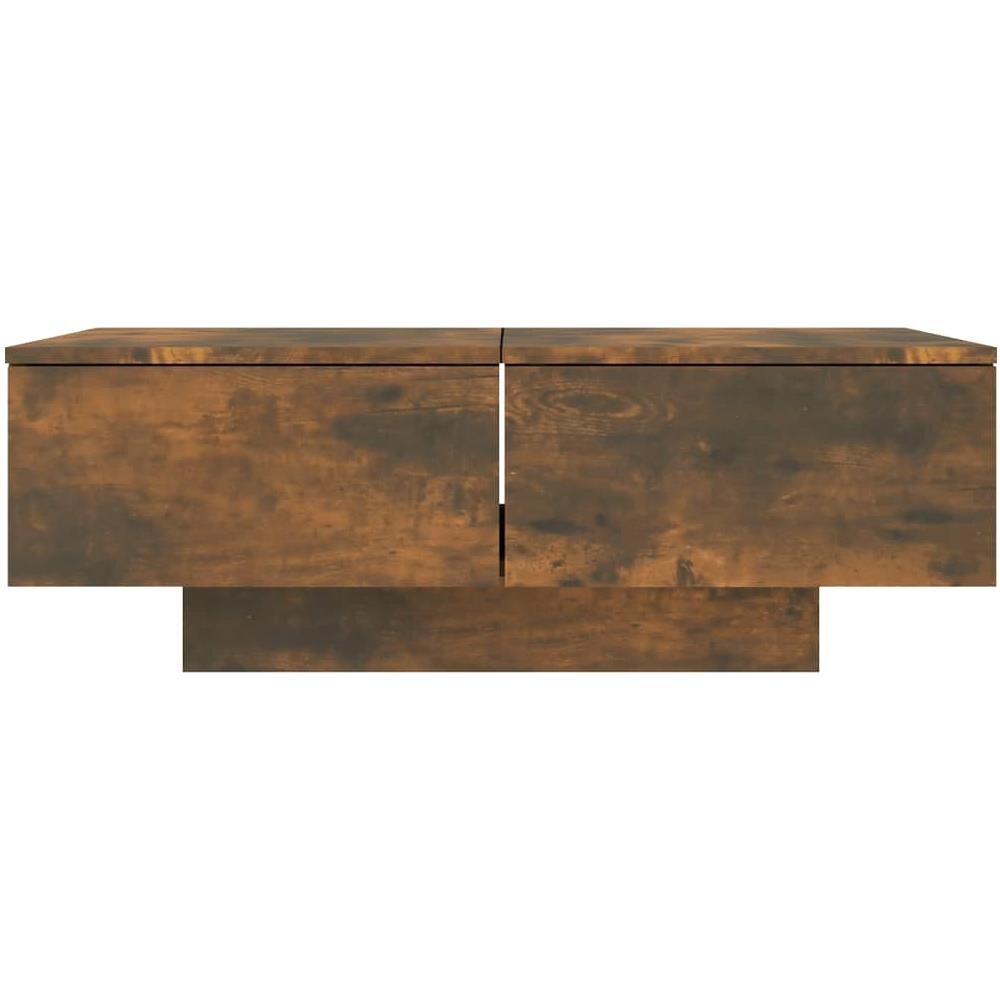 Tavolino Da Salotto Rovere Fumo 90x60x31 Cm Legno Multistrato - Foto 2