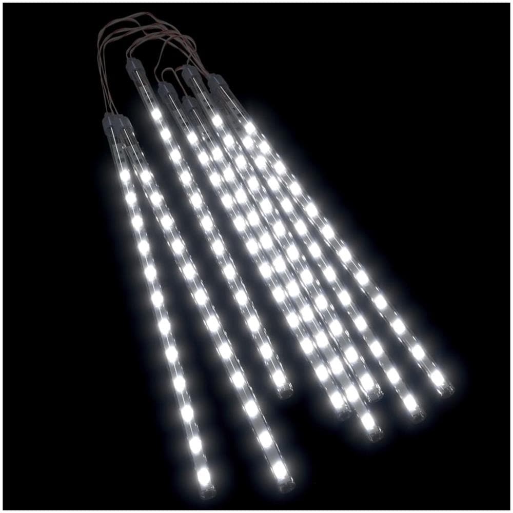 Luci Meteoriche 8 Pz 30cm Bianco Freddo 192 Led Interni Esterni - Foto 2