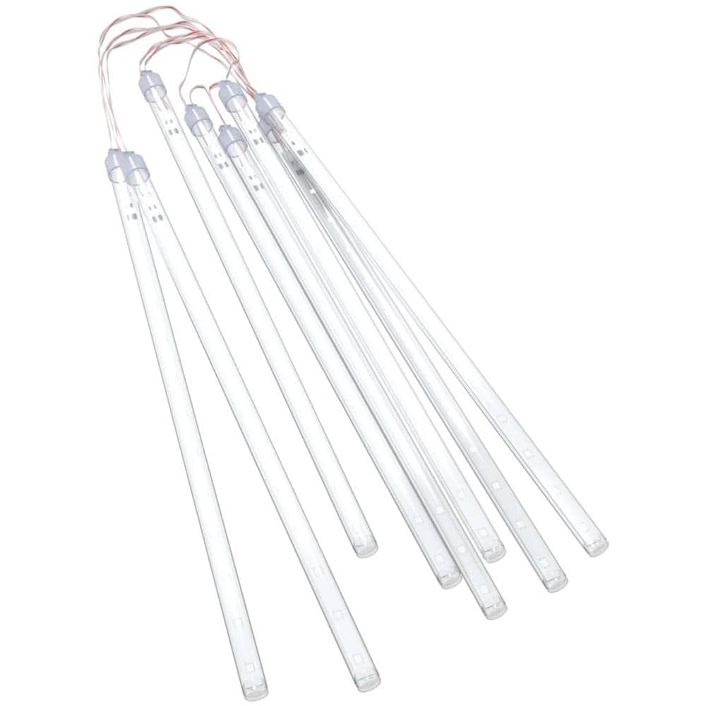 Luci Meteoriche 8 Pz 30cm Bianco Freddo 192 Led Interni Esterni - Foto 3