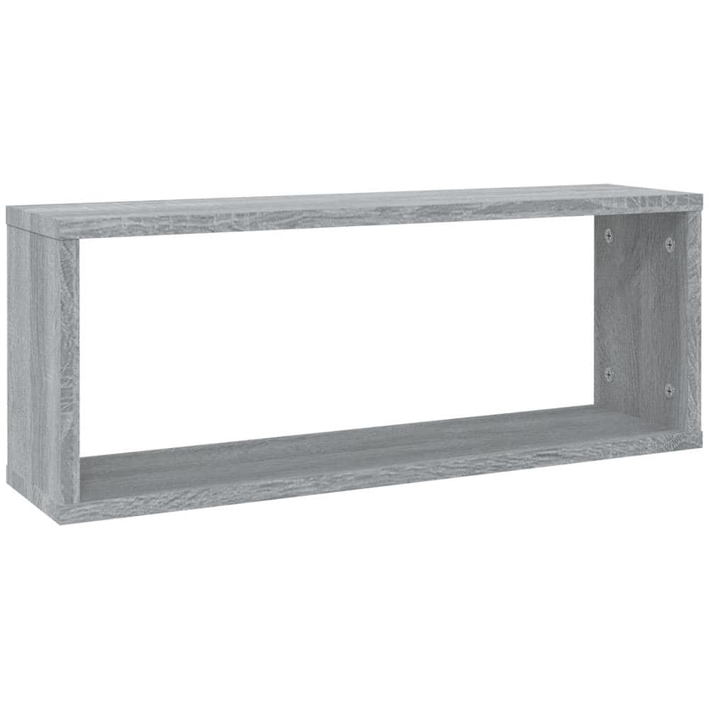 Mensole Cubo Muro 2 Pz Grigio Sonoma 60x15x23 Legno Multistrato - Foto 3