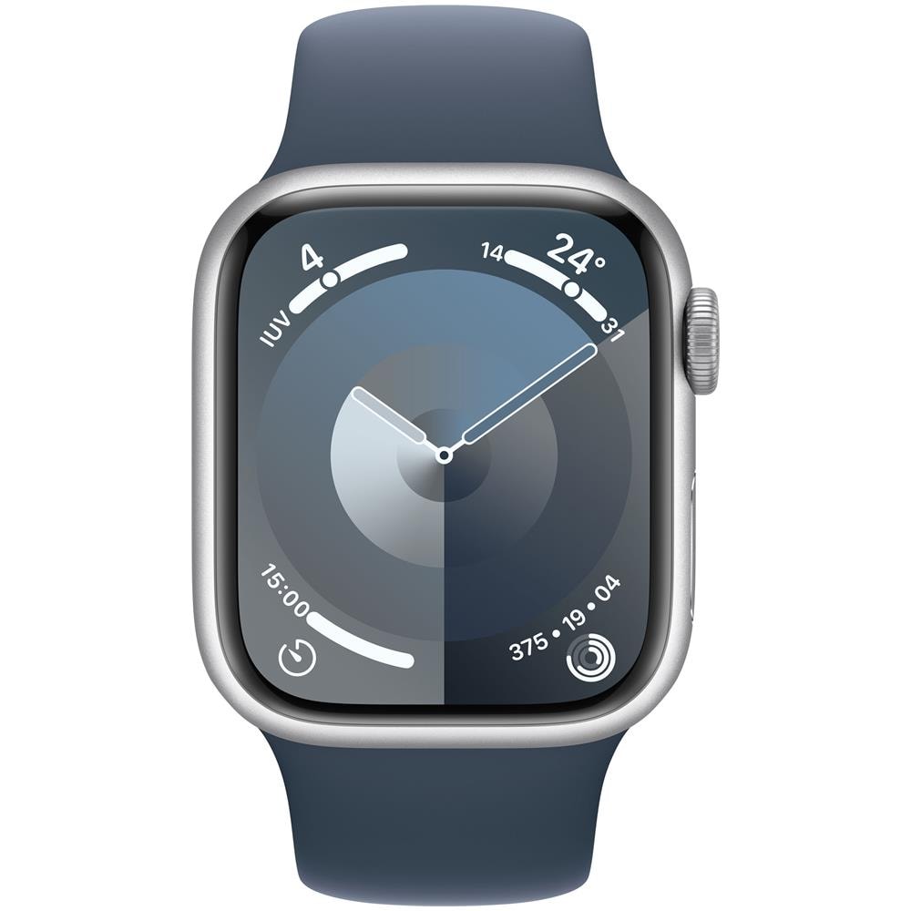 Watch Series 9 GPS + Cellular Cassa 41mm in Alluminio Argento con Cinturino Sport Blu Tempesta - S /M - Foto 2