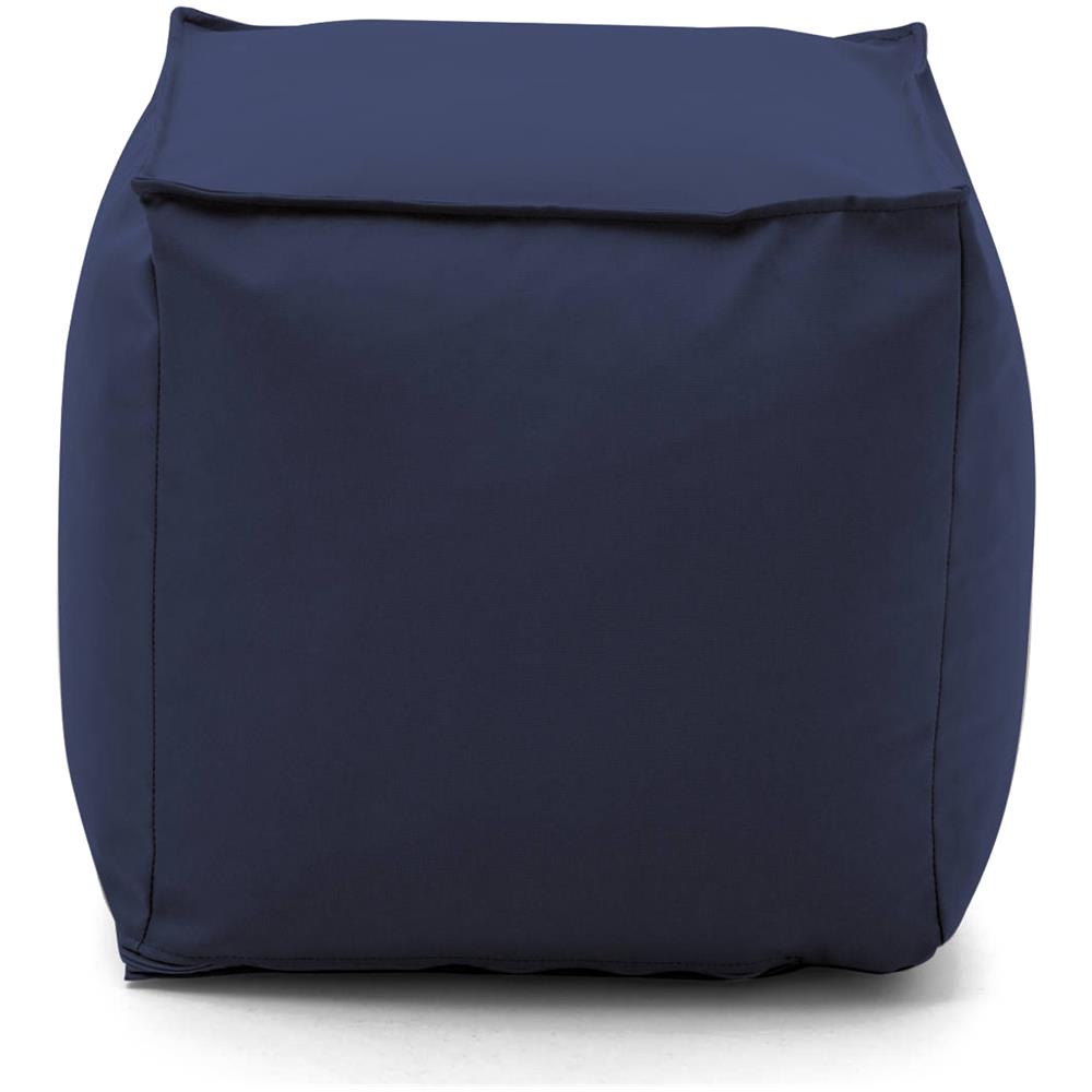 Pouf Annalaura, Pouf Multifunzione, 100% Made In Italy, Poltroncina Relax In Tessuto Imbottito, Cm 45x45h45, Blu - Foto 2