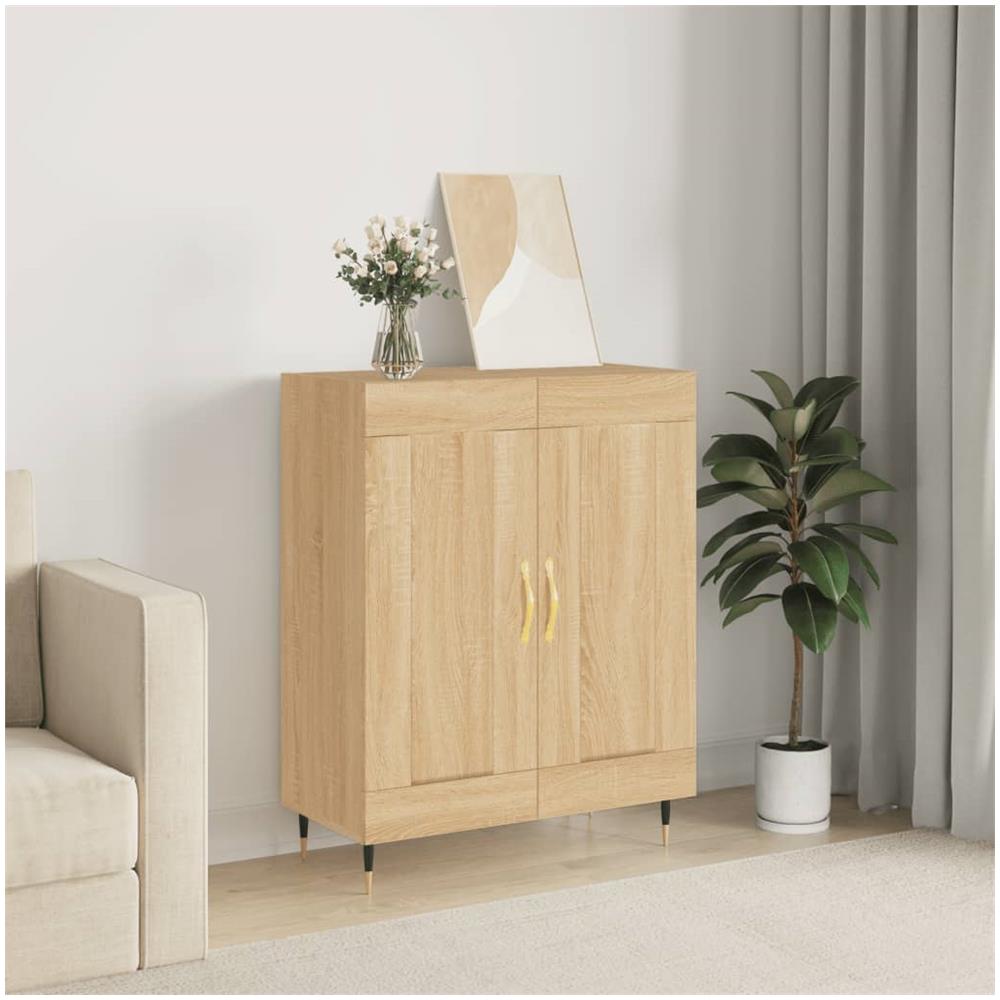 Credenza Rovere Sonoma 69,5x34x90 Cm In Legno Multistrato - Foto 1