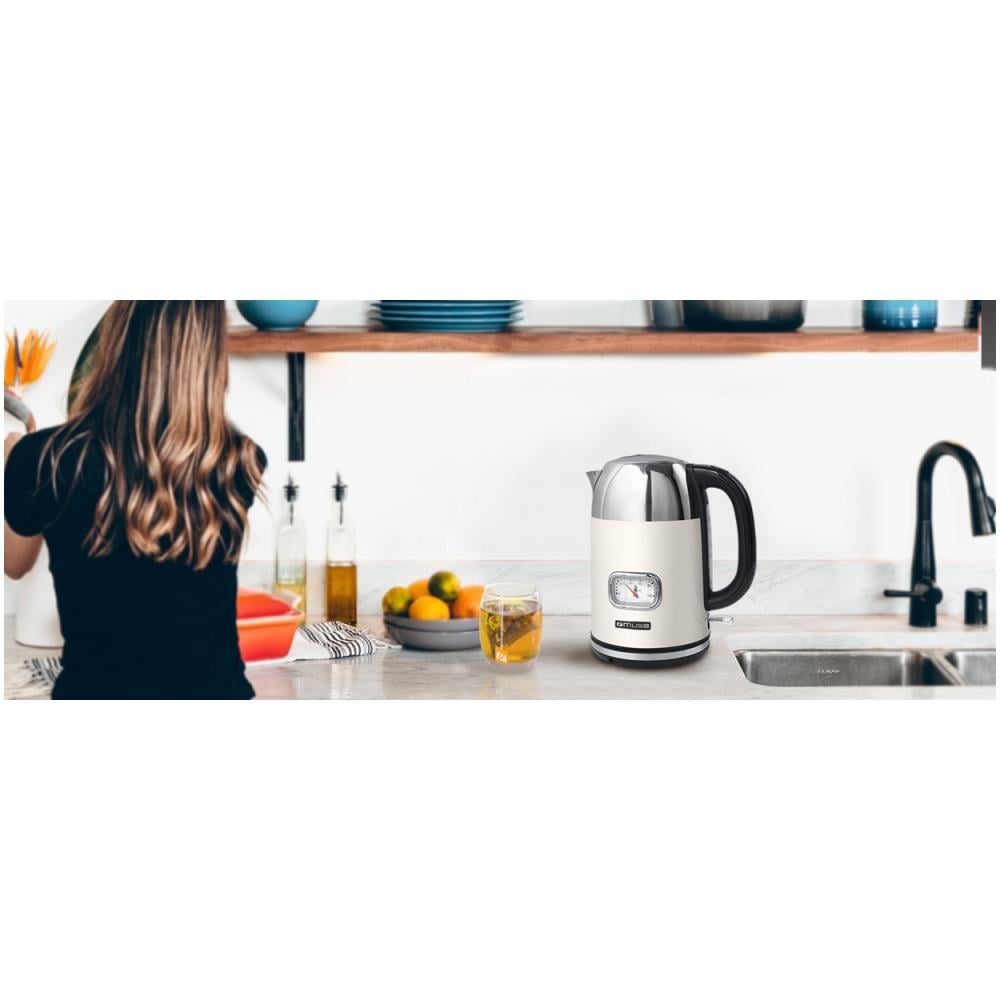 MS-020 SC bollitore elettrico 1,7 L 2200 W Acciaio inossidabile, Bianco - Foto 2