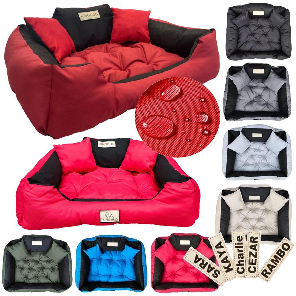100x75 cm KINGDOG Cuccia per cani impermeabile personalizzabile rossa - Foto 1
