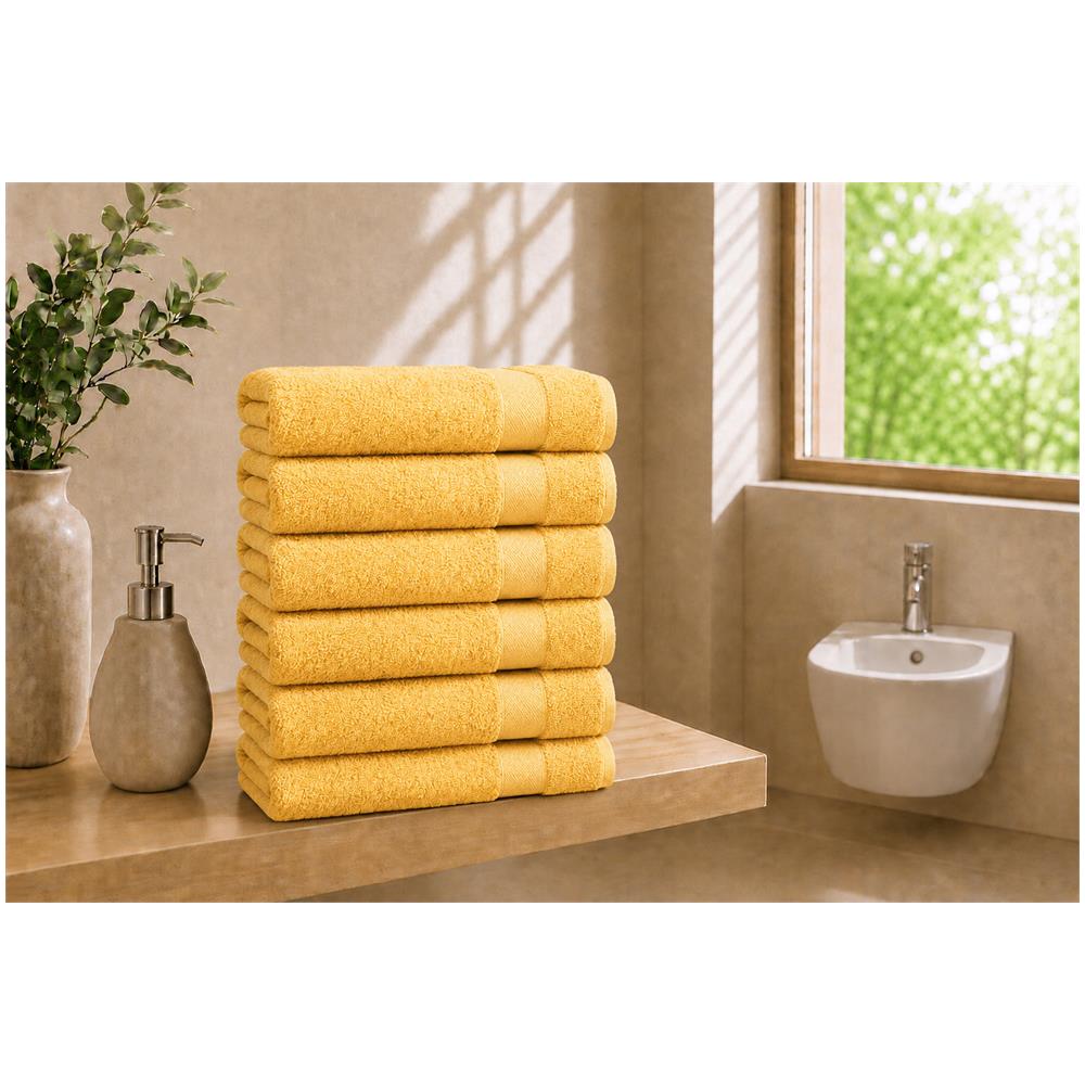 Set 6 Asciugamani Ospite 40x60 cm - CITRUS /GIALLO SOLE - Foto 1