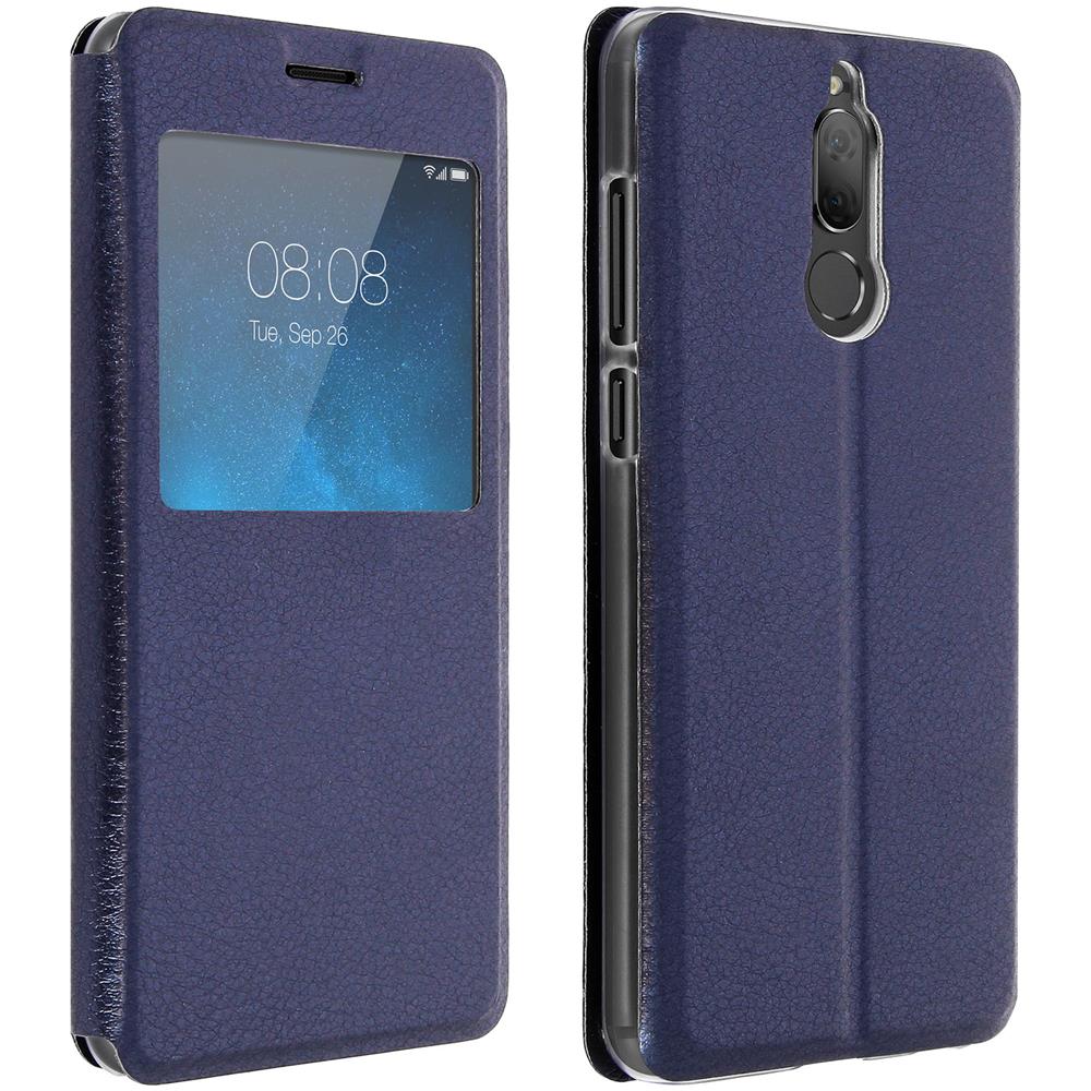 Custodia Huawei Mate 10 Lite Portafoglio Sportellino Finestra Cover Rigida - Blu - Foto 1