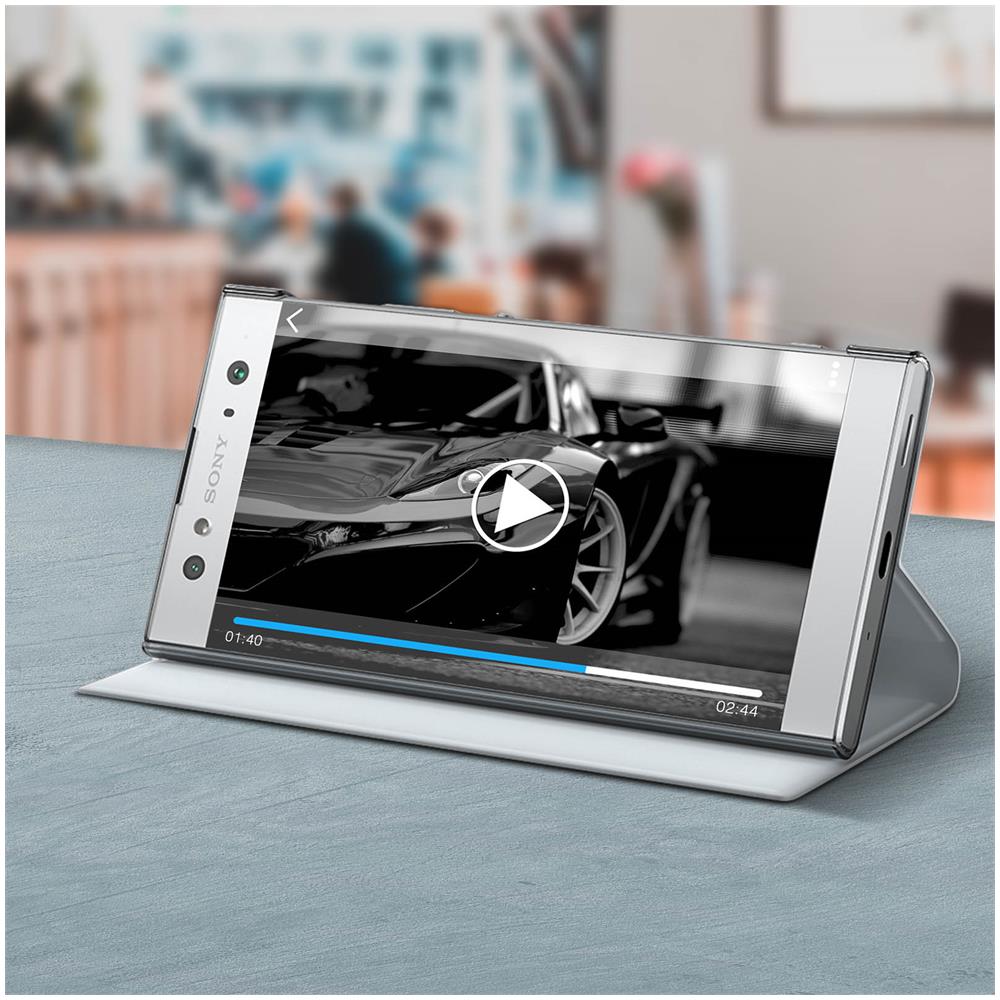 Custodia Xperia Xa2 Ultra Originale Sportellino Sony Style Cover Stand Nero - Foto 2