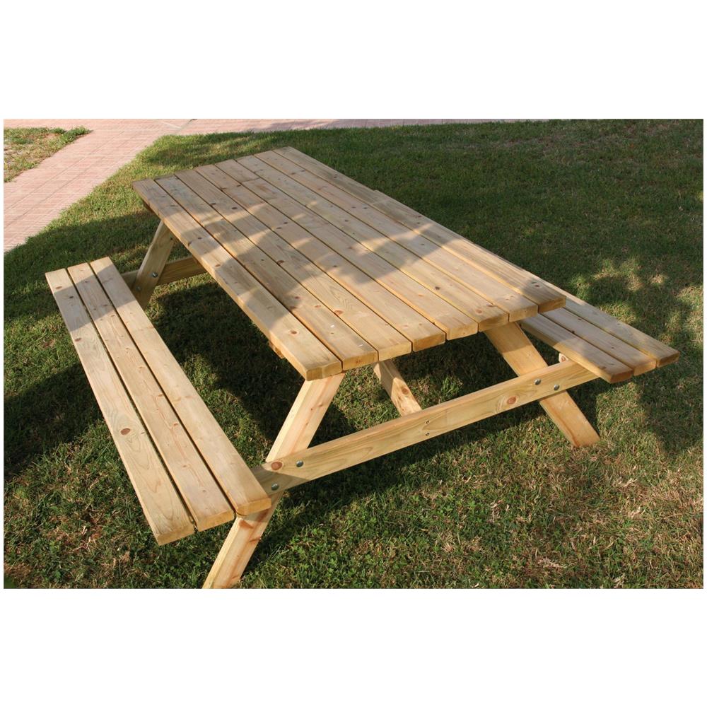 Set Birreria Da Giardino In Legno Di Conifera Pic Nic 180x150x70cm - Foto 1