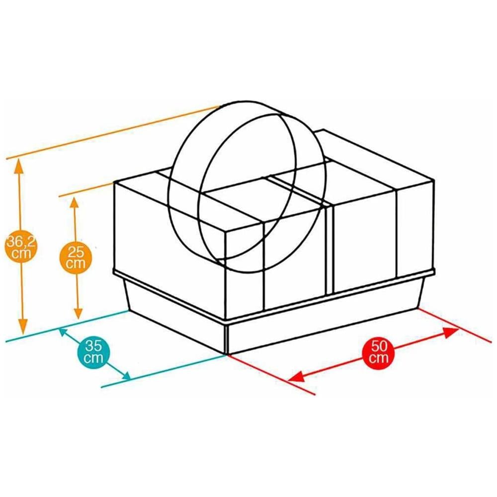 Gabbia Per Criceti Coney Island 50x35x25 Cm 57003070 - Foto 5
