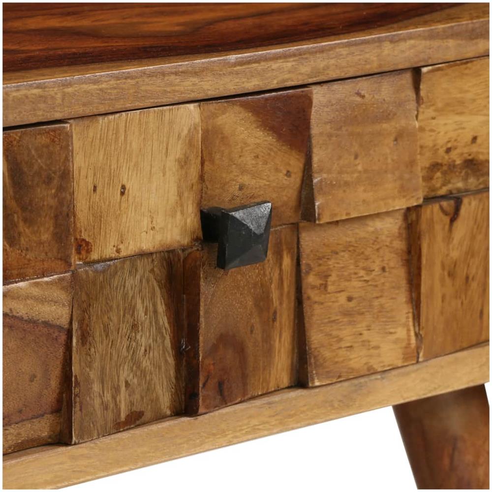 Tavolino Da Caffè Legno Massello Con Finitura Miele 110x50x37cm - Foto 7