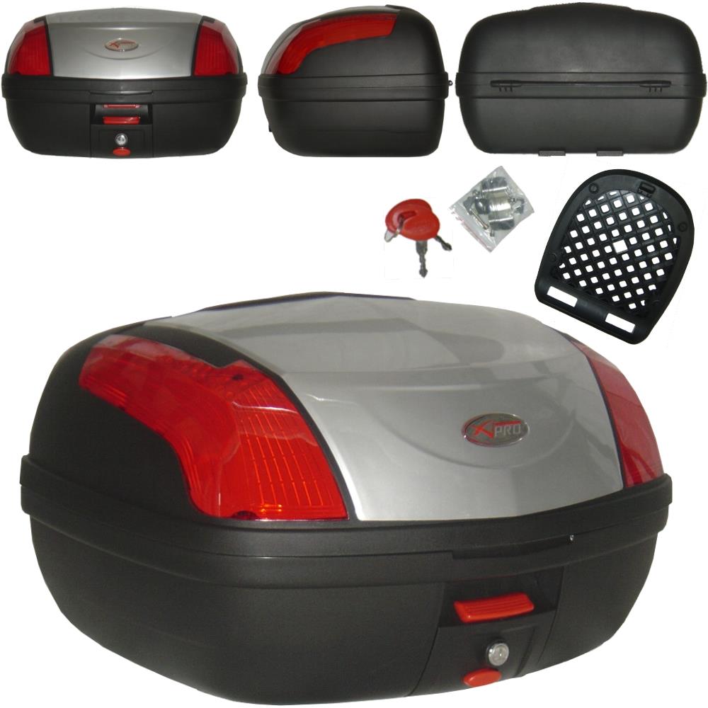 Bauletto Moto Scooter Baule Valigia Rigida Universale Argento - Foto 1
