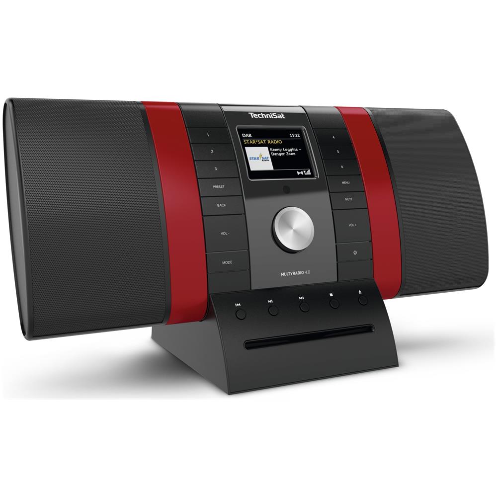 MULTYRADIO 4.0 Mini impianto audio domestico 20 W Nero, Rosso - Foto 2