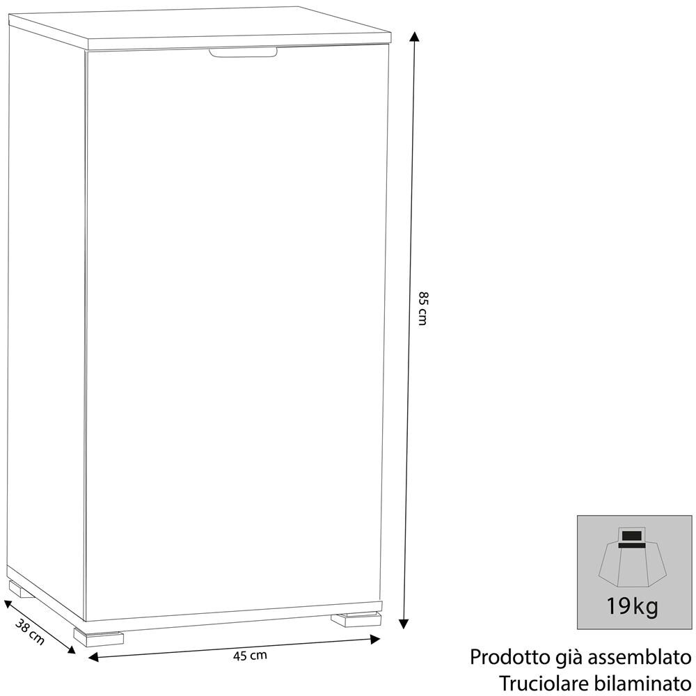Olmo - Armadietto Un Anta - Foto 3