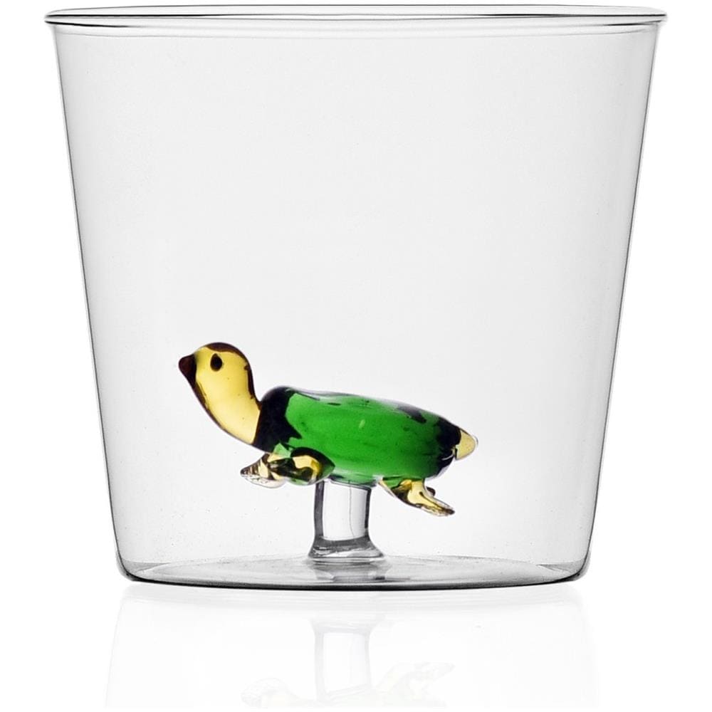 Bicchiere Tumbler Tartaruga Verde Dimensioni h8 x Ø 8,5 cm Capacità 35 cl - Animal Farm - Foto 1