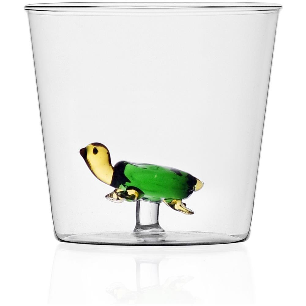 Bicchiere Tumbler Tartaruga Verde Dimensioni h8 x Ø 8,5 cm Capacità 35 cl - Animal Farm - Foto 2