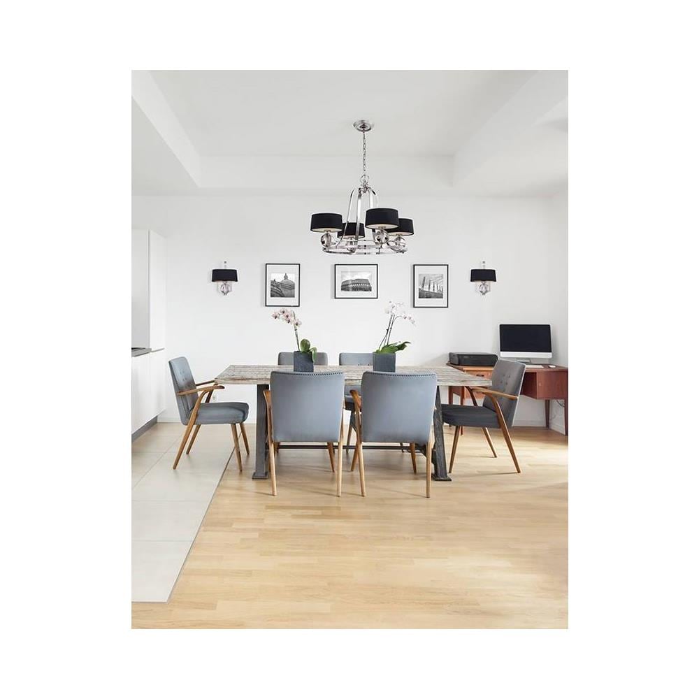 Lampadario Multibraccio A 4 Luci Finitura Argento Imperiale, G9 - Foto 2