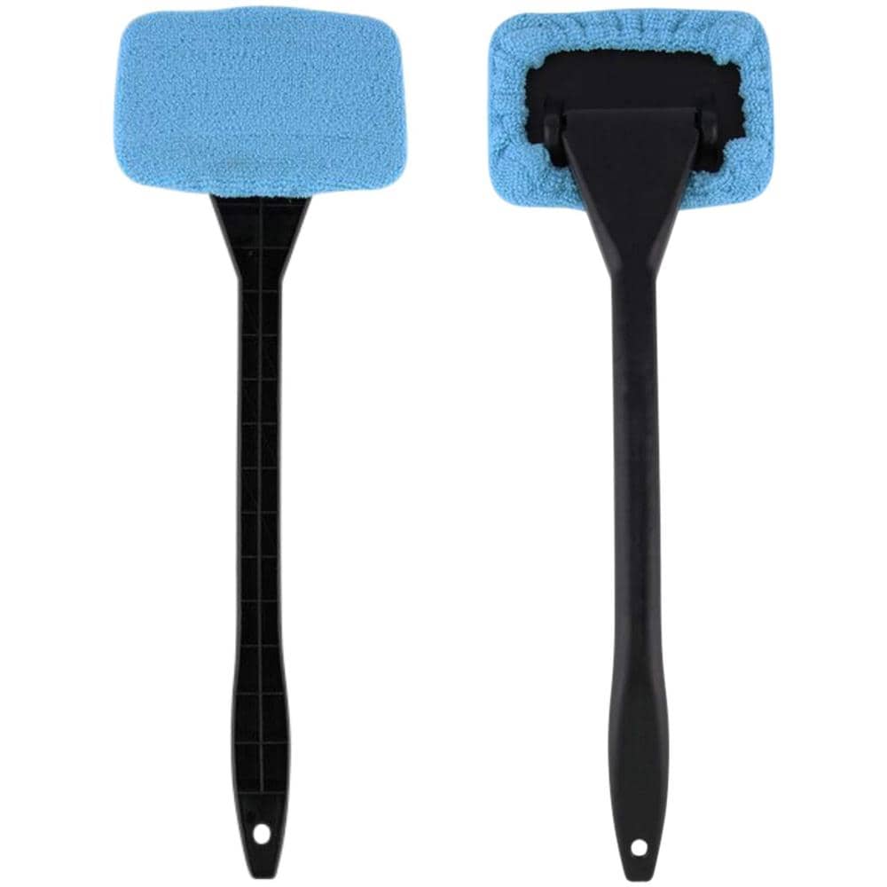 Auto Manico Lungo In Microfibra Parabrezza Cleaner Rimozione Panno Disappannatore Rilievo Allinterno Glass Window Cleaning Nebbia Umidit (pacchetto Di 2)  - Foto 3