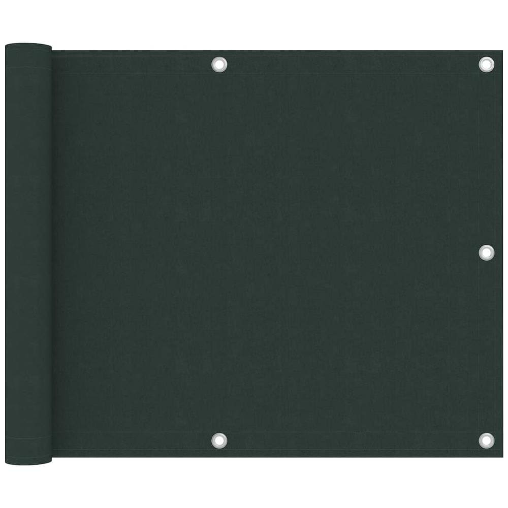 Paravento da Balcone Verde Scuro 75x600 cm Tessuto Oxford - Foto 1