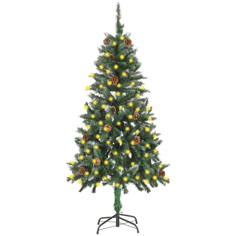 Albero Di Natale Artificiale Con Luci A Led E Pigne 150 Cm - Foto 1