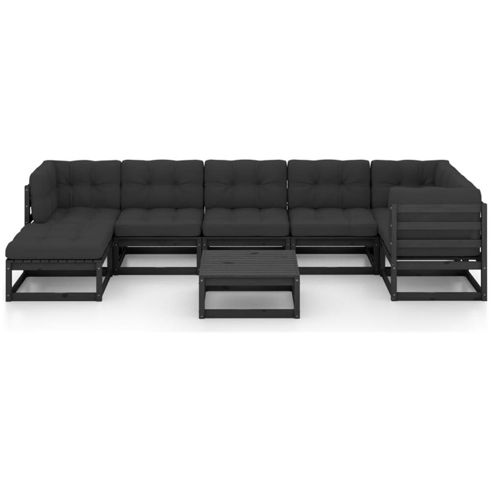 Set Divani Da Giardino 8 Pz Con Cuscini Legno Massello Di Pino - Foto 2