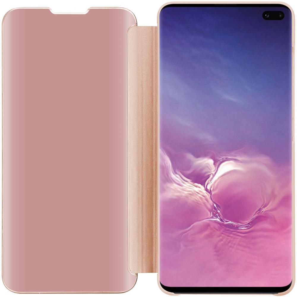 Custodia Compatibile Con Samsung Galaxy S10 Plus In Kunzit Rosa - Clear View Specchio Coperchio Protettivo Con Funzione Di Supporto Protezione A 360 Gradi - Foto 2