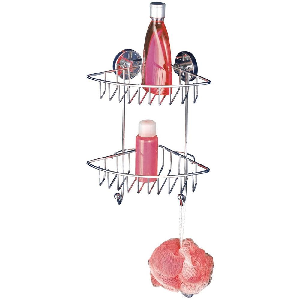 Bari Mensola Bagno Angolare, Vacuum-loc, 2 Livelli - Acciaio Cromato, Wenko - Foto 2