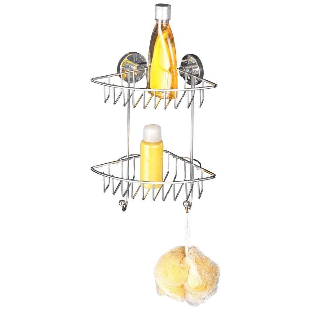 Bari Mensola Bagno Angolare, Vacuum-loc, 2 Livelli - Acciaio Cromato, Wenko - Foto 1