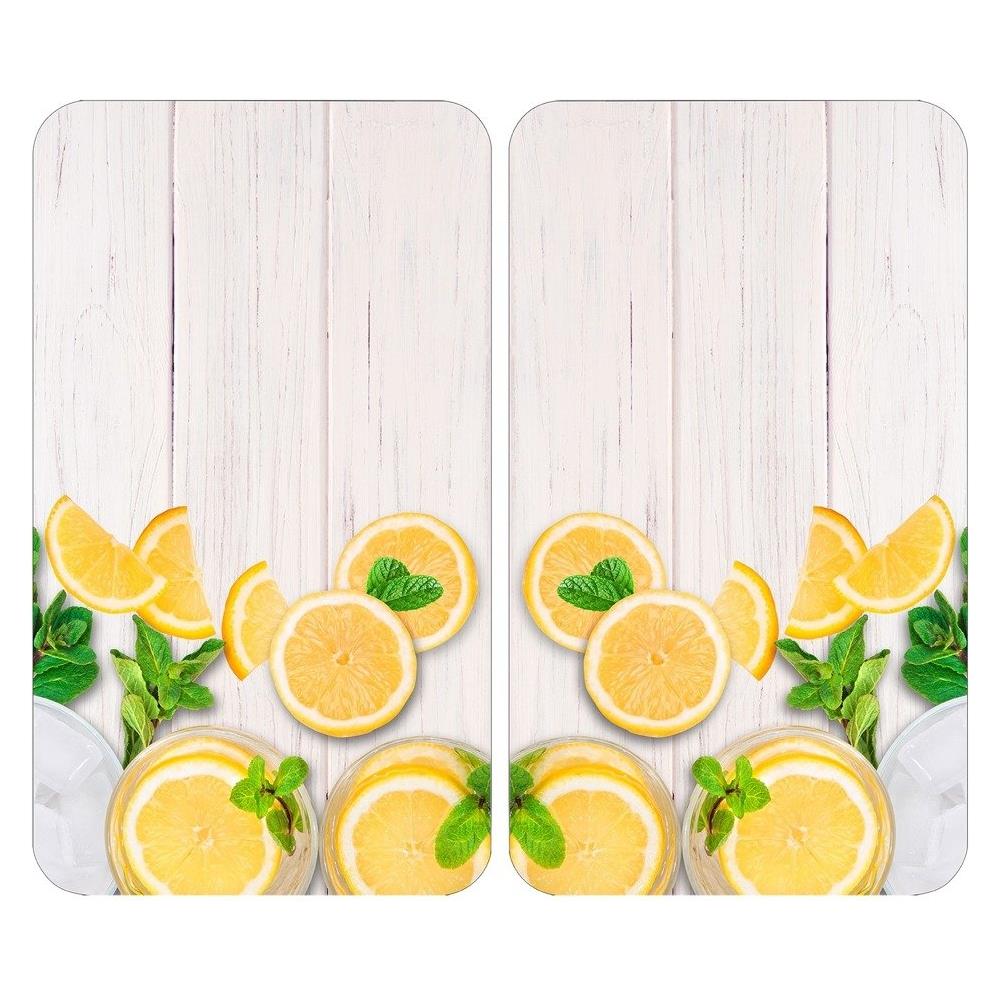 Piastre Resistenti Al Calore Per La Protezione Della Stufa, 2 Vetri Con Motivo Decorativo, Piè Di Pagina Antiscivolo, 52 X 30 Cm, - Foto 1