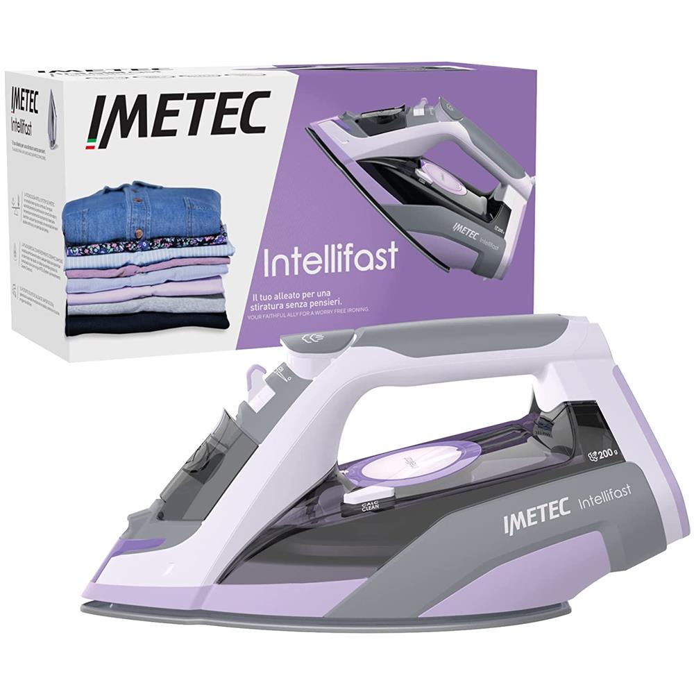 Ferro da Stiro a Vapore Intellifast Capacità 0.3 Litri Potenza 2400 Watt Colore Grigio / Rosa - Foto 1