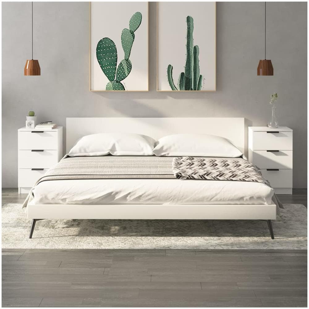 Comodini 2 Pz Bianchi 40x36x65 Cm - Foto 1