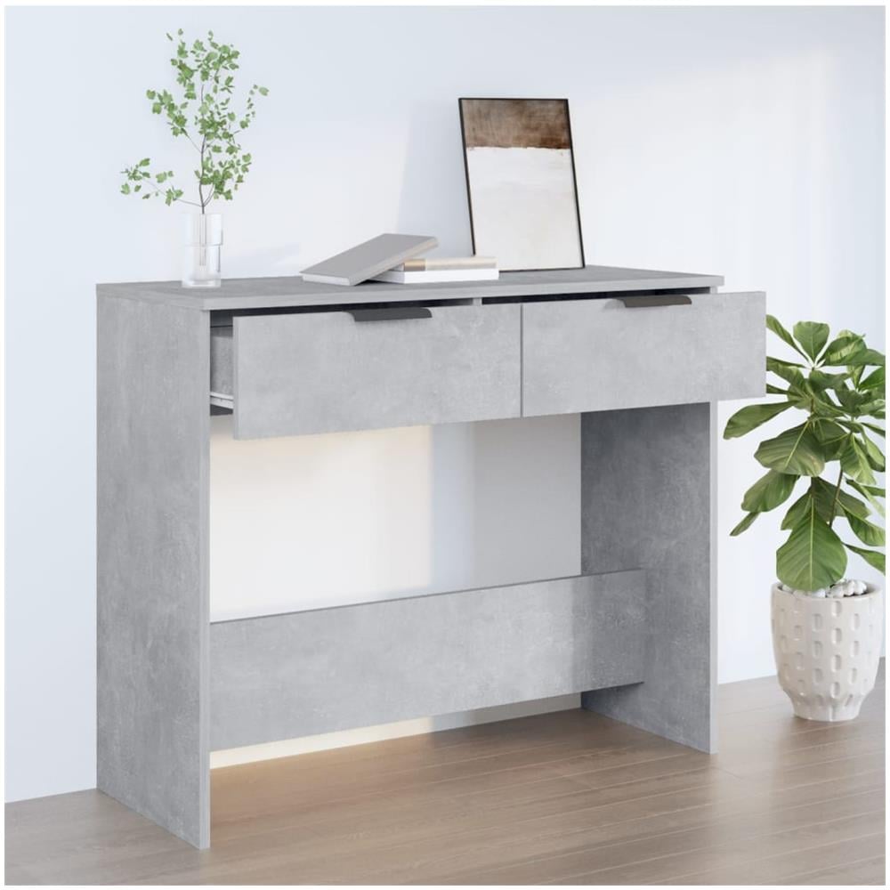 Tavolino Da Salotto Grigio Cemento 90x36x75cm Legno Multistrato - Foto 1