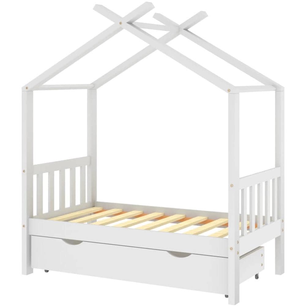 Giroletto Per Bambini Cassetto Bianco In Pino Massello 70x140cm - Foto 1