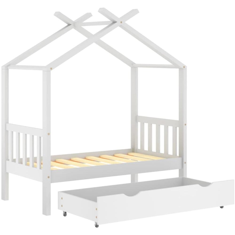 Giroletto Per Bambini Cassetto Bianco In Pino Massello 70x140cm - Foto 6
