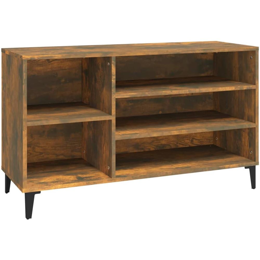 Scarpiera Rovere Fumo 102x36x60 Cm In Legno Multistrato - Foto 2