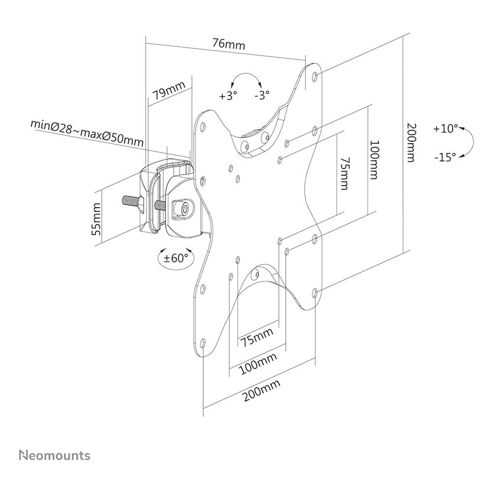by Newstar supporto da palo per TV - Foto 13